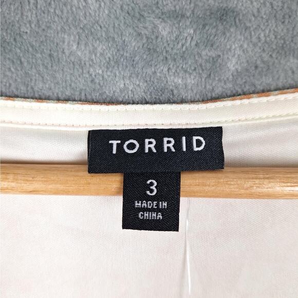 Torrid Top 3X Babydoll Ditsy‎ Floral Sheer Mesh Summer Casual Bloomcore NWT - Picture 2 of 8